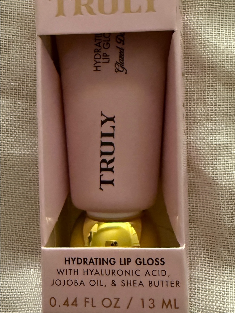 Truly Glazed Donut Hydrating Lip Gloss Mauve Pink 0.44 oz NIB Semi-Sheer